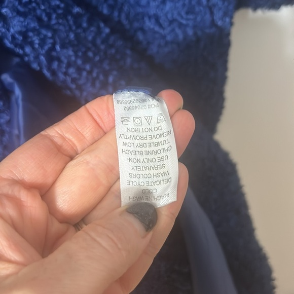 Ellos Women's Plus Size Blue Double-Breasted Teddy Coat Size 18 - Picture 5 of 6